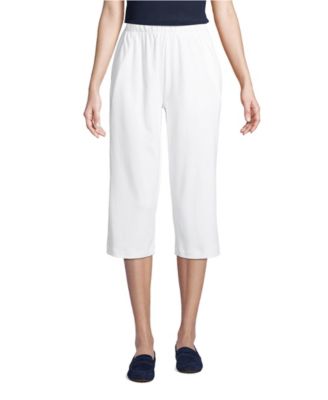 Women's Sport Knit High Rise Elastic Waist Capri Pants