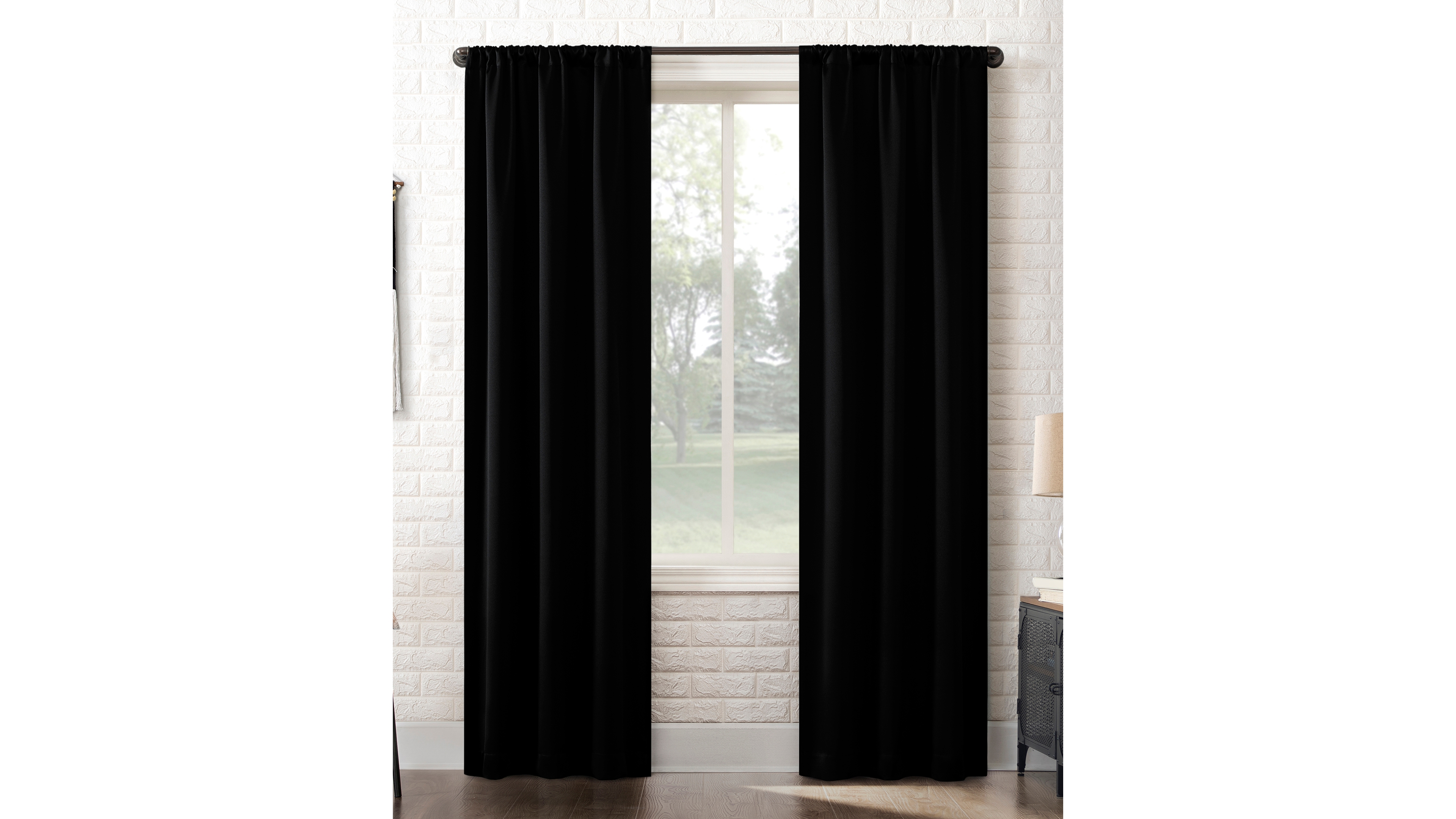 Bergen Theater Grade Extreme 100% Blackout Rod Pocket Curtain Panel