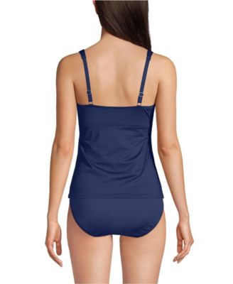 Women's D-Cup Sweetheart Wrap Underwire Tankini Top