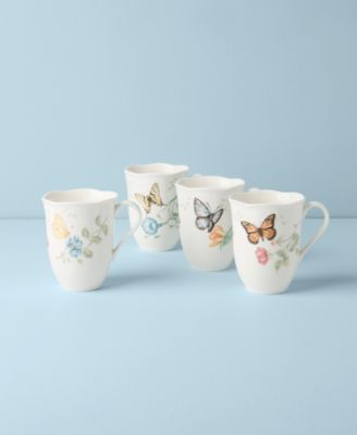 Butterfly Meadow Mugs, Set of 4