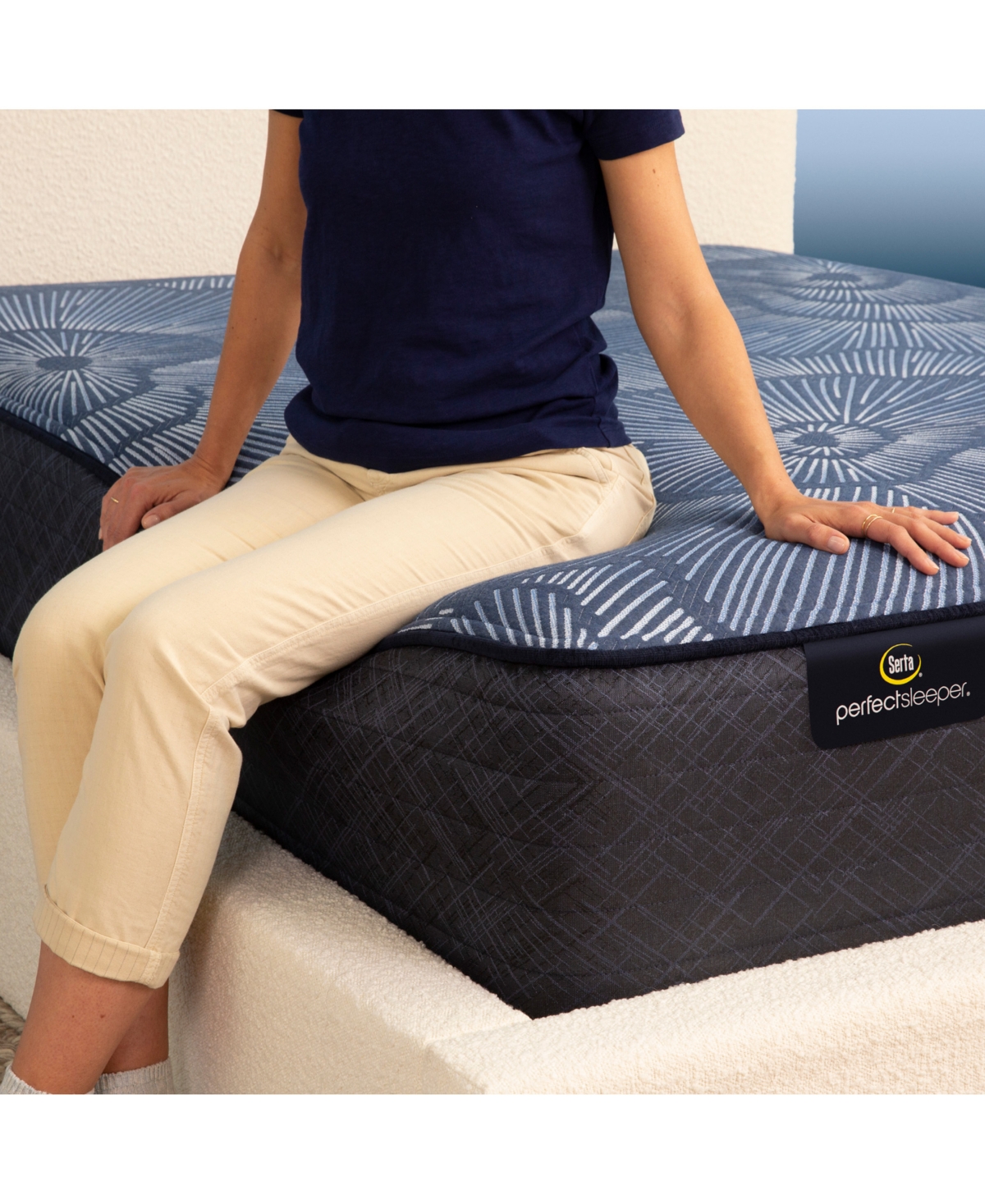 Serta Perfect Sleeper Euphoric Nights 14" Firm Hybrid Mattress Set, Queen Split In No Color