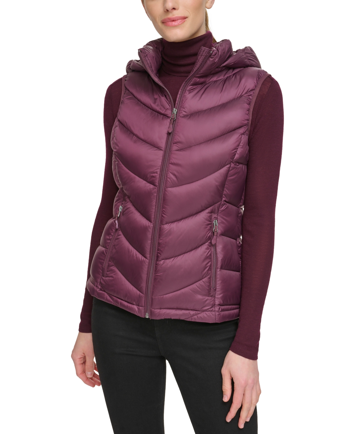 Macy's puffer vest womens online