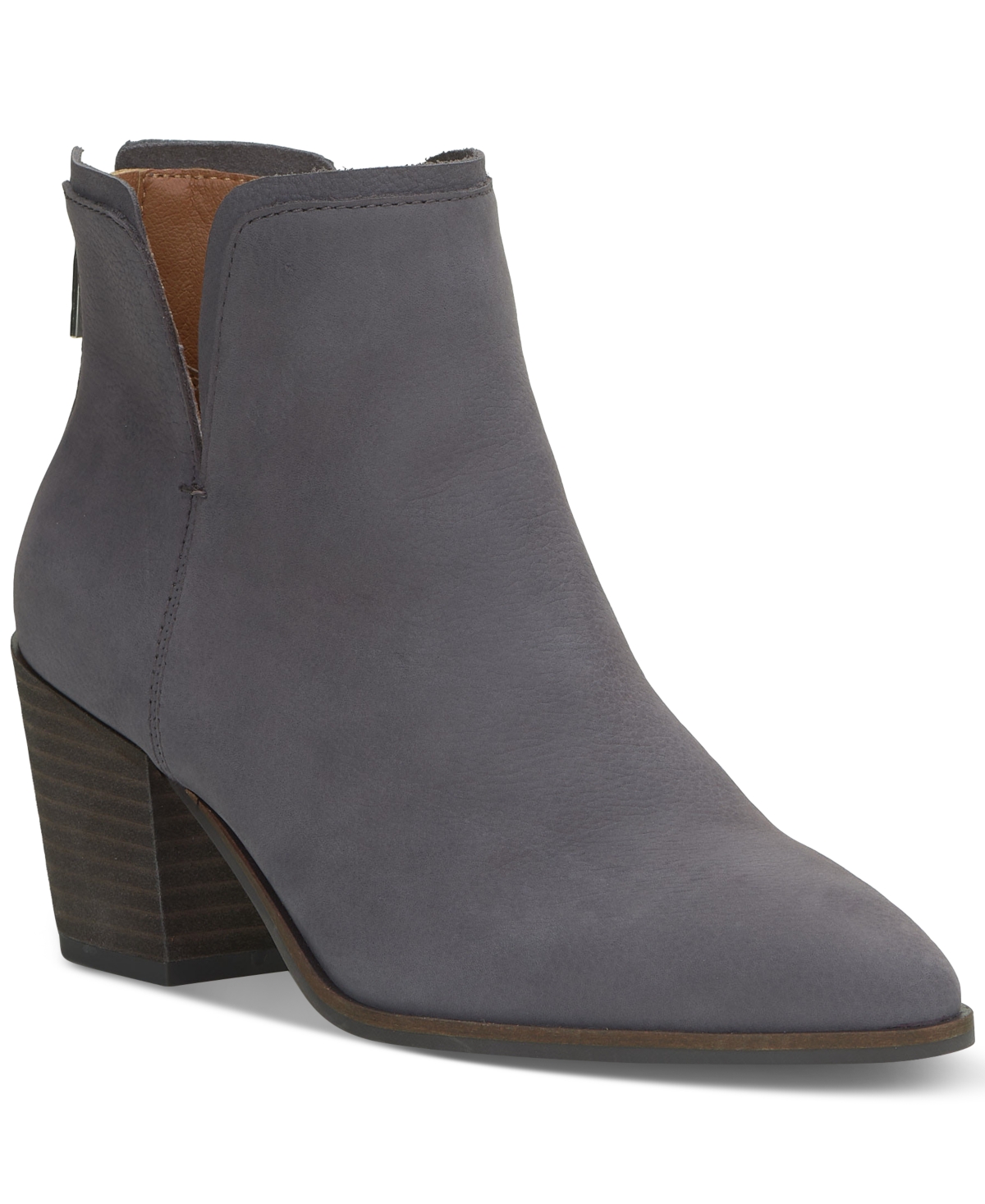 Shop Lucky Brand Women's Beylon Cutout Ankle Booties In Excalibur Leather