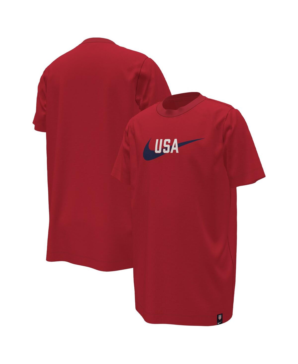 Nike Kids' Big Boys And Girls  Red Usmnt Swoosh T-shirt