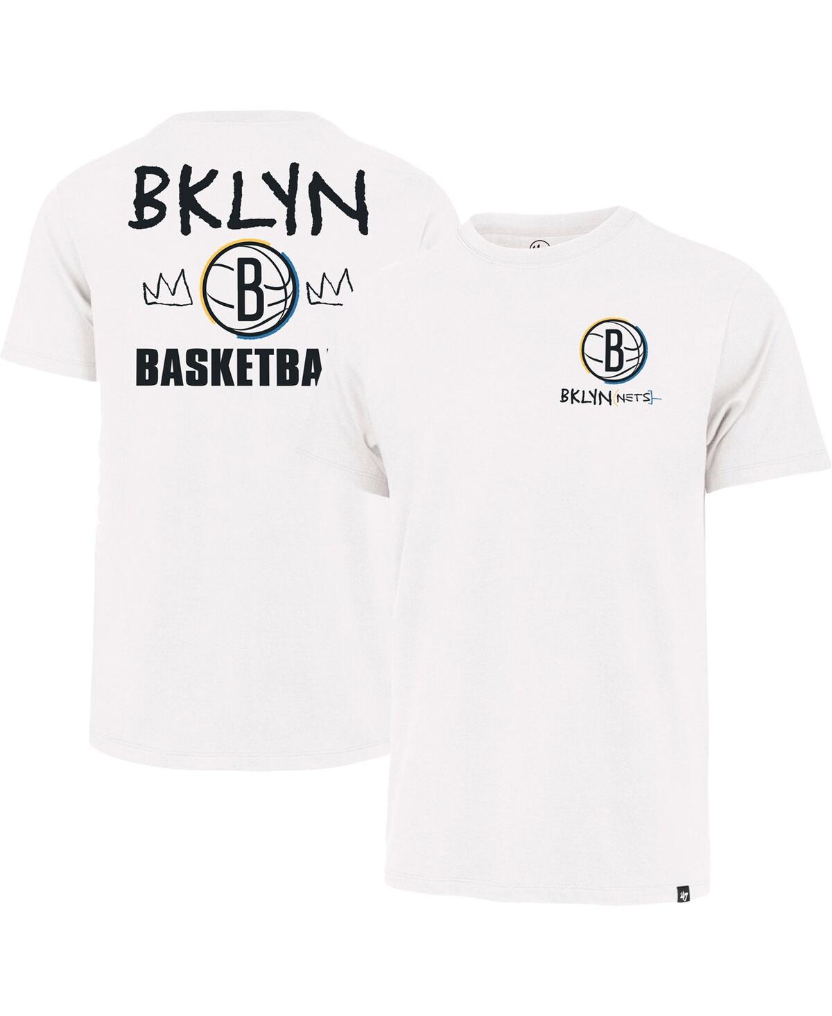 47 Brand Men's ' White Brooklyn Nets 2022/23 City Edition Backer Franklin T-shirt