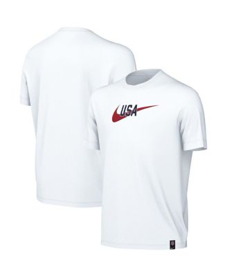 Big Boys and Girls White USMNT Swoosh T-shirt