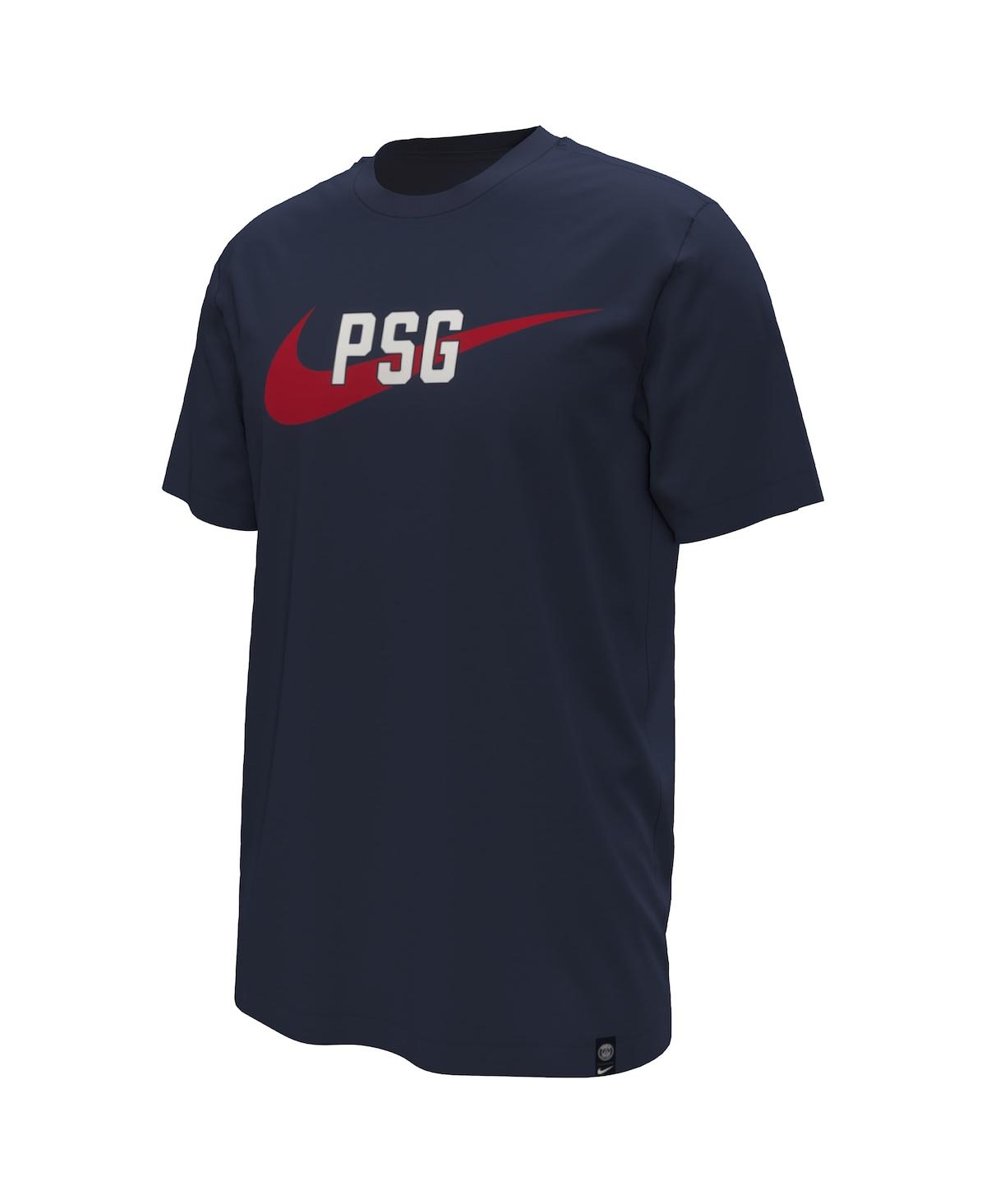 Shop Nike Men's  Navy Paris Saint-germain Swoosh T-shirt