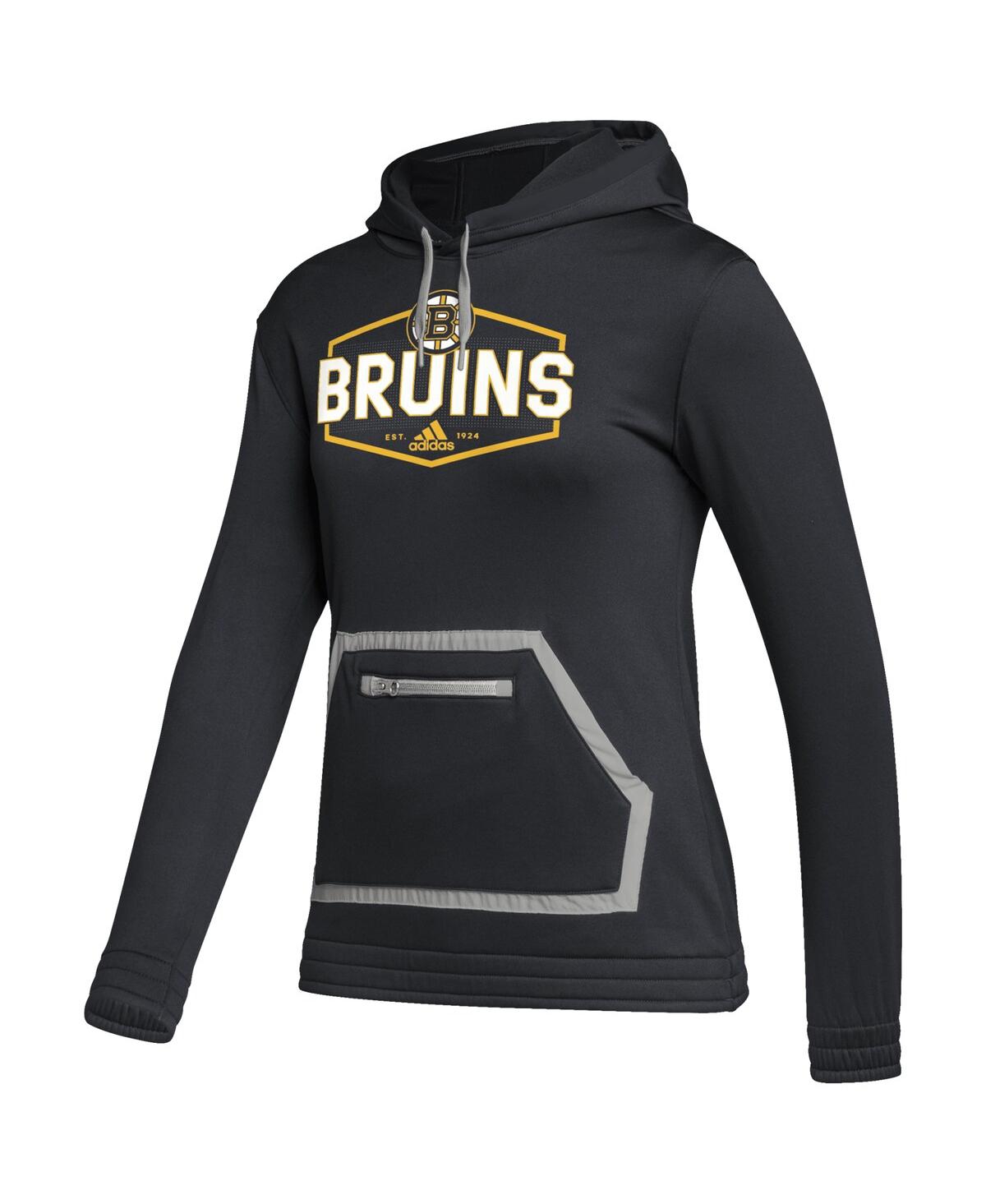 Shop Adidas Originals Women's Adidas Black Boston Bruins Team Issue Pullover Hoodie