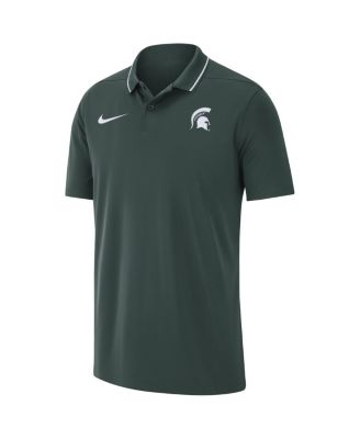 Men's Green Michigan State Spartans Coaches Performance Polo Shirt