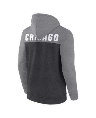 Men's Heathered Charcoal, Heathered Gray Chicago White Sox Blown Away Full-Zip Hoodie