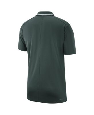 Men's Green Michigan State Spartans Coaches Performance Polo Shirt