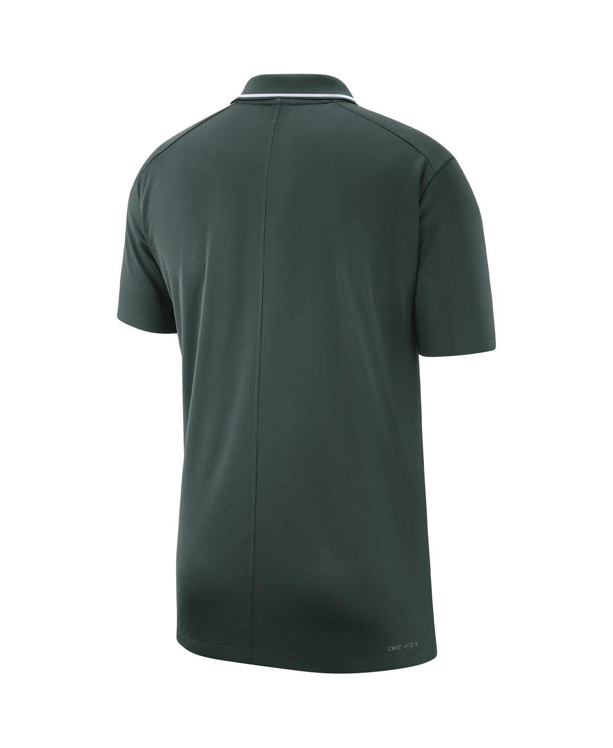 Shop Nike Men's  Green Michigan State Spartans Coaches Performance Polo Shirt