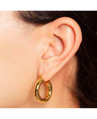 Women's Chunky Bear Hoop Earrings