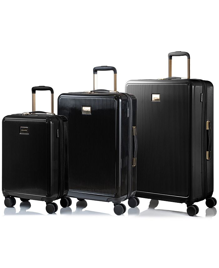 CHAMPS 3 Piece Luxe Hardside Luggage Set Macy s