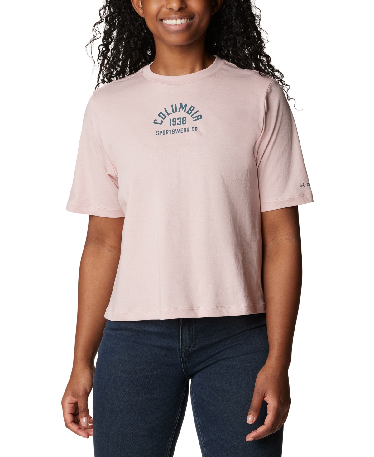 Columbia Women's North Cascades Cotton T-shirt In Dusty Pink College