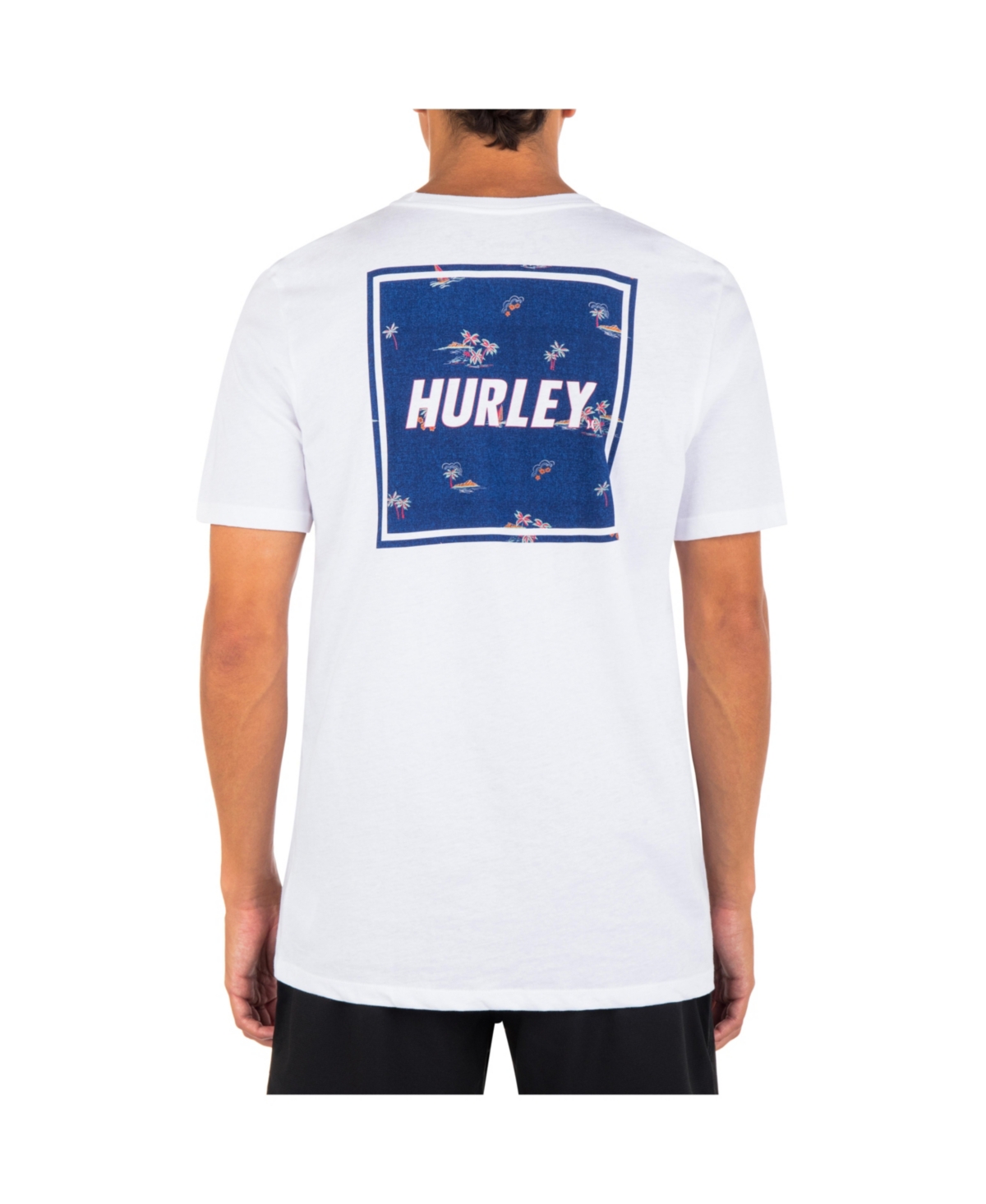 Hurley Men's Everyday Four Corners Short Sleeve T-shirt In White