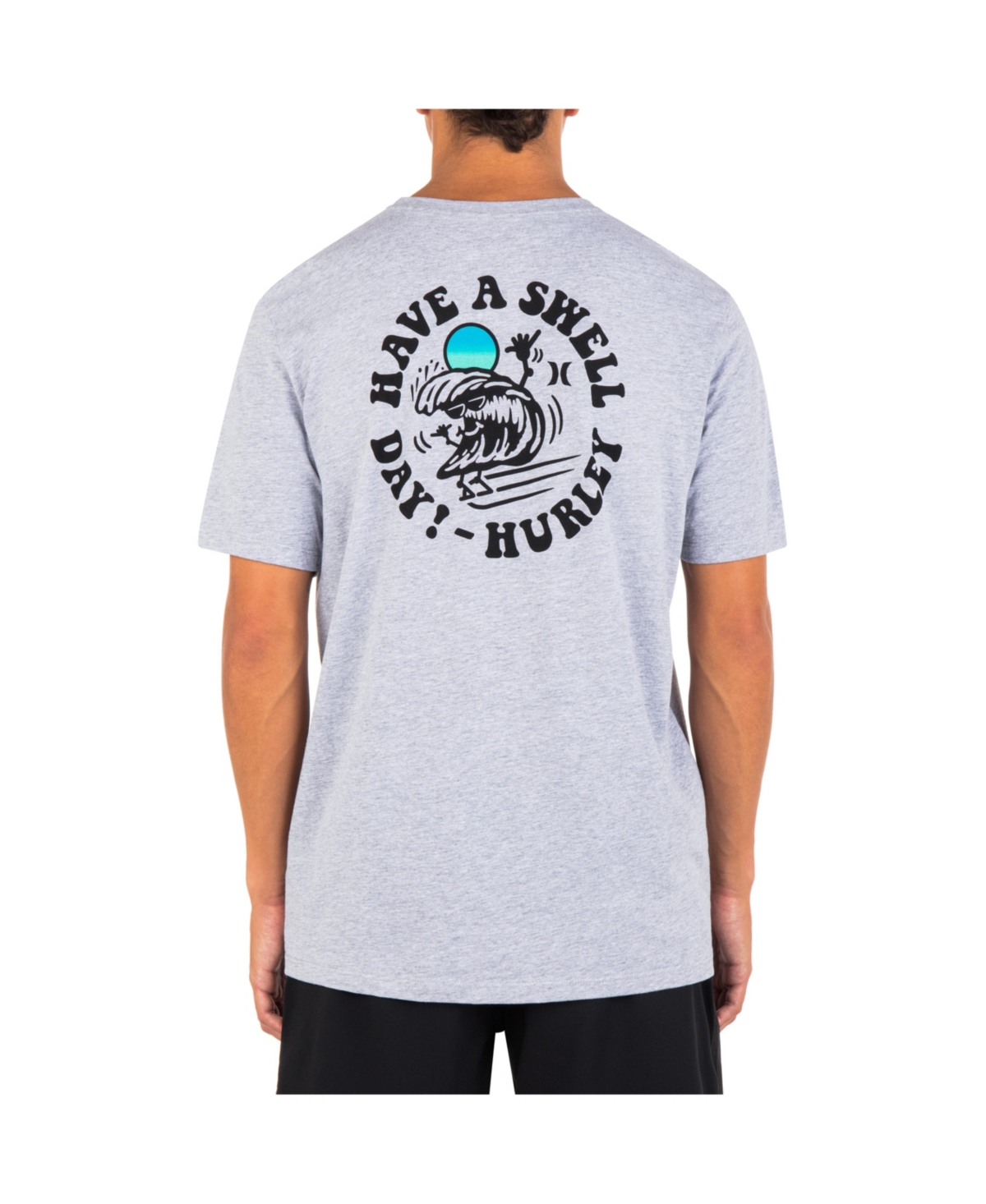 Hurley Men's Everyday Swell Short Sleeve T-shirt In Dark Gray Heather