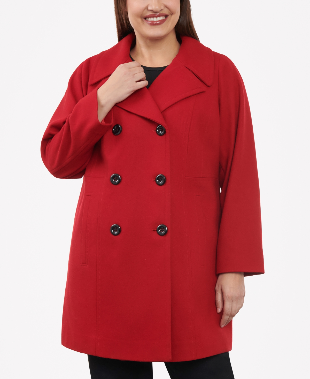 Macy's anne on sale klein peacoat