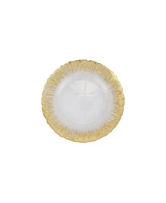 Rufolo Glass Gold Brushstroke Salad Plate