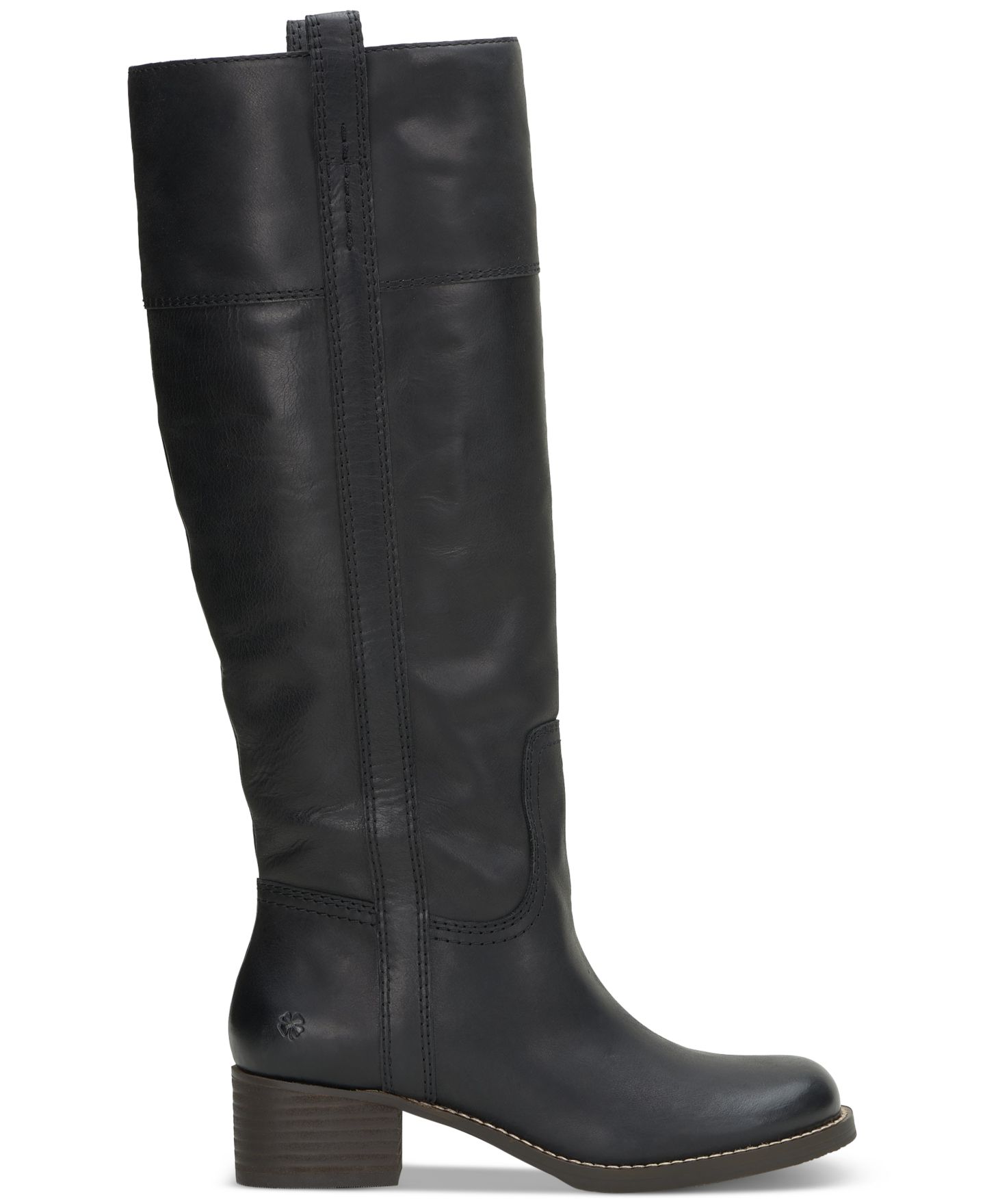 Женские ботинки Lucky Brand Hybiscus Knee High Riding, цвет: Чёрный кожаный — фото 2