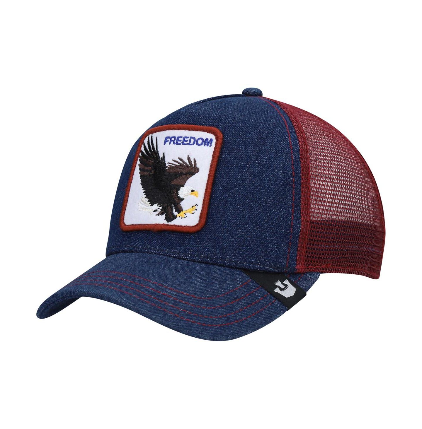 Мужская кепка Goorin Bros. Navy, Maroon The Freedom Eagle Trucker Adjustable Hat — фото 1