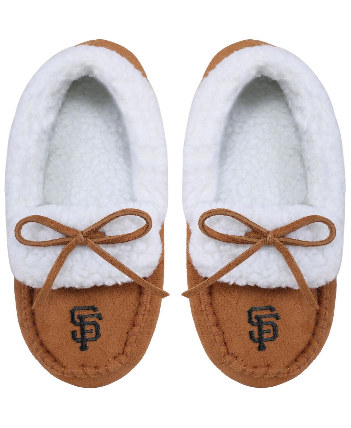 Foco Kids' Youth Boys And Girls  San Francisco Giants Moccasin Slippers In Tan