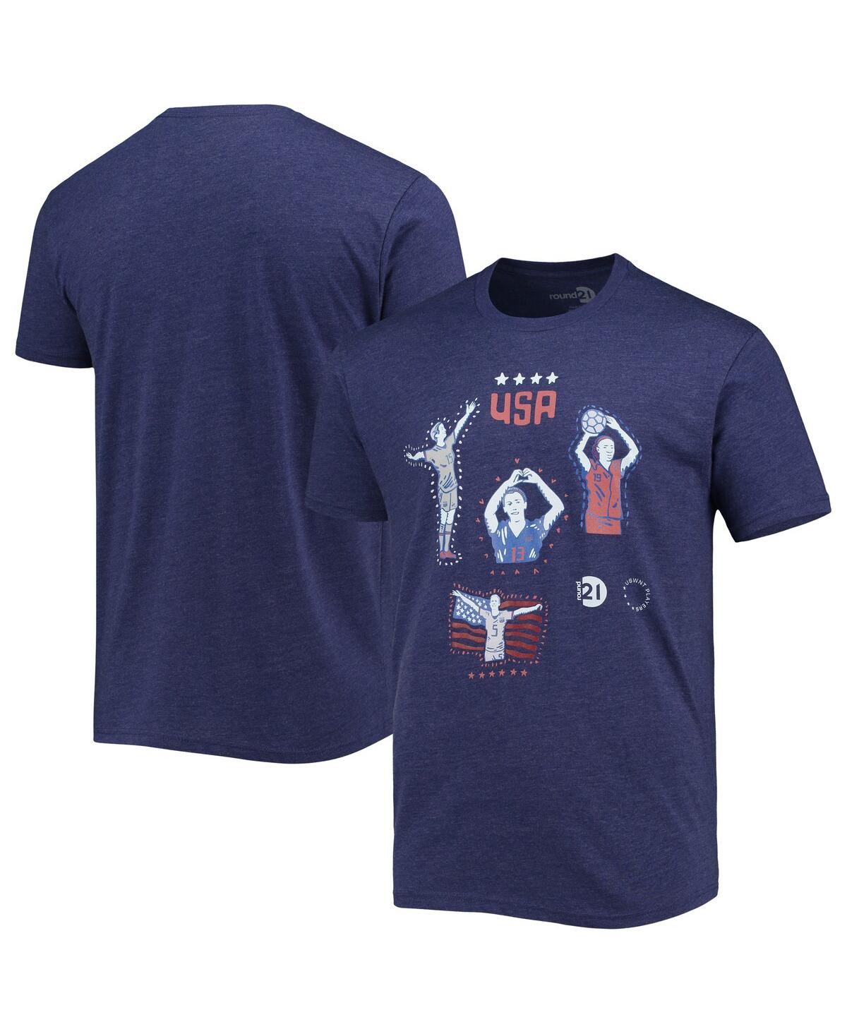 Shop Round21 Men's  Navy Uswnt One Team One Goal T-shirt