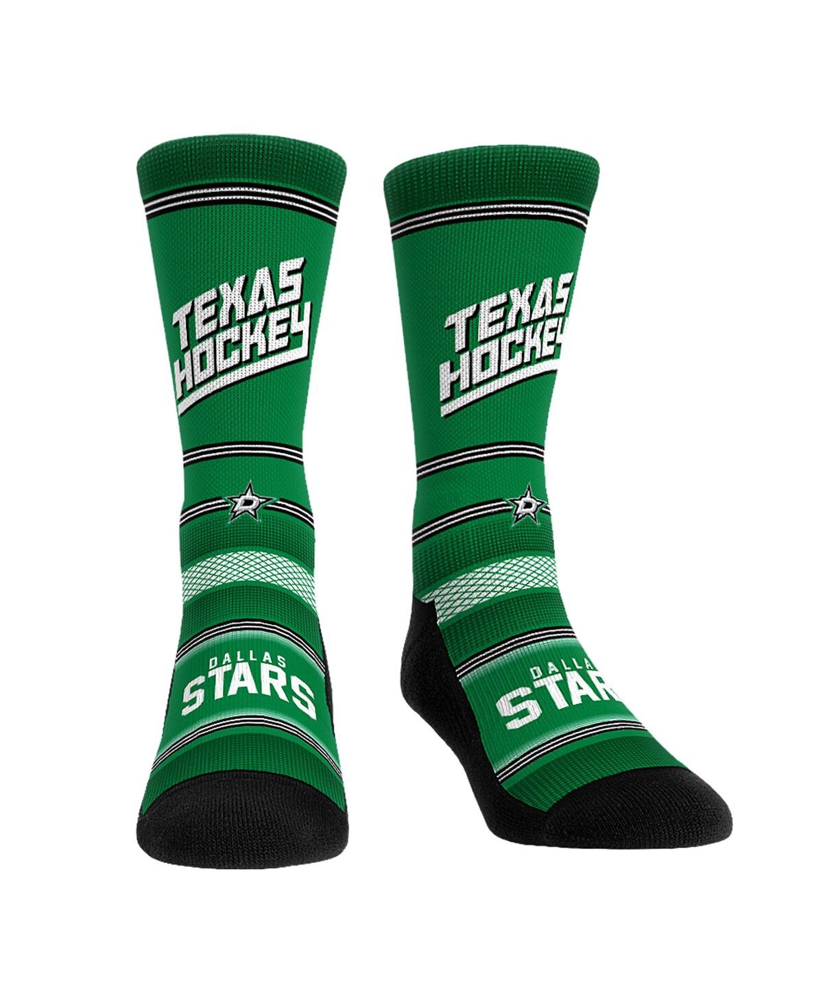 Rock 'em Men's And Women's  Socks Dallas Stars Team Slogan Crew Socks In Green