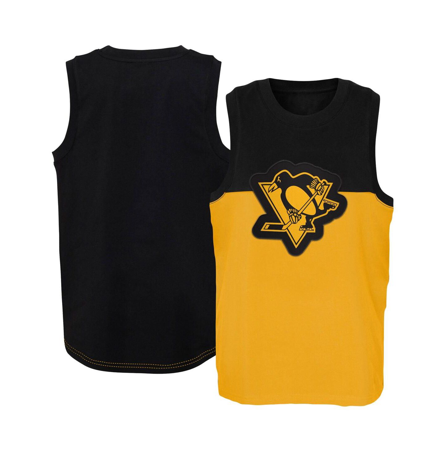 Детский топ Outerstuff Gold, Black Pittsburgh Penguins Revitalize — фото 1