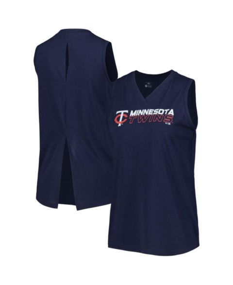 Женский топ LevelWear Navy Minnesota Twins Paisley Chase V-Neck