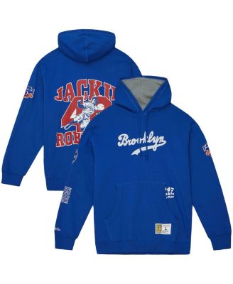 Men's Jackie Robinson Royal Brooklyn Dodgers Cooperstown Collection Legends Fleece Pullover Hoodie