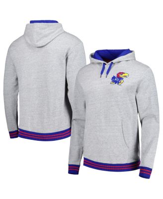 Men's Heather Gray Kansas Jayhawks Pullover Hoodie