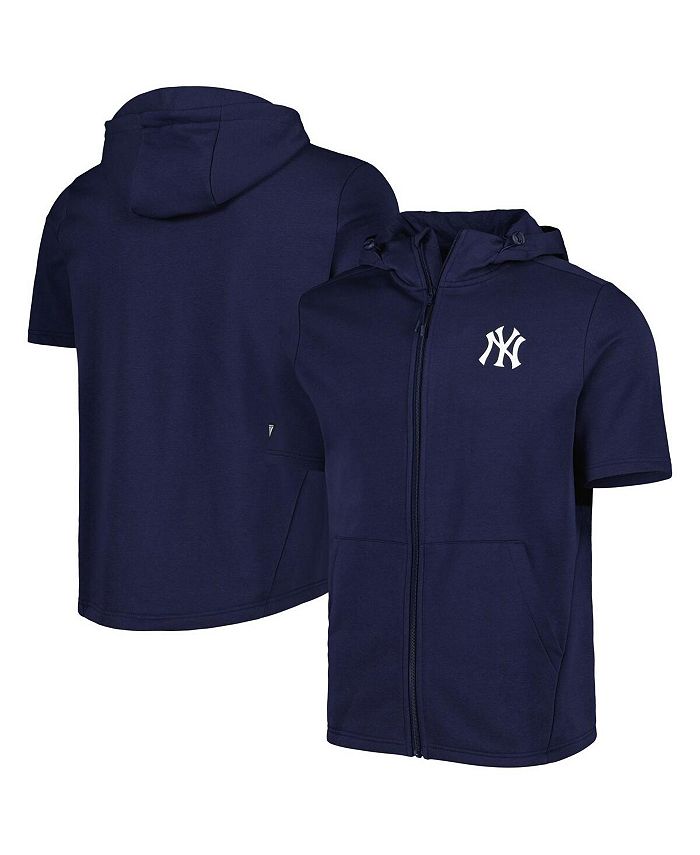 LevelWear Men's Navy New York Yankees Recruit Full-Zip Short Sleeve ...