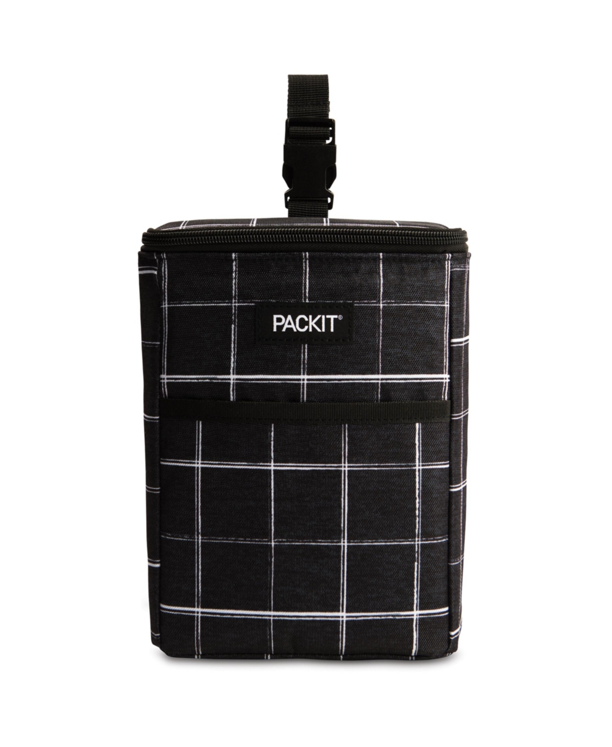 Pack It Freezable Double Bottle Bag In Black Grid