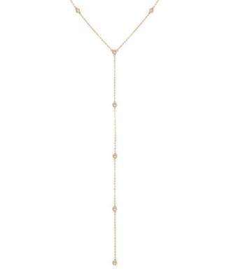 by Adina Eden 14k Gold-Plated Sterling Silver Cubic Zirconia Lariat ...