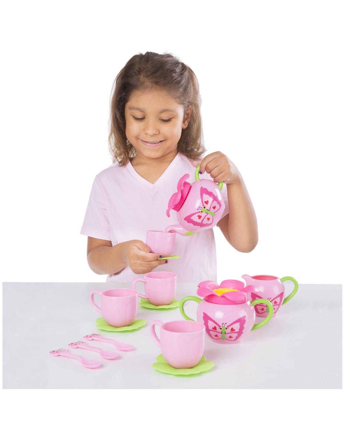 Melissa & Doug Butterfly Tea Set (15 Pcs) In Multi