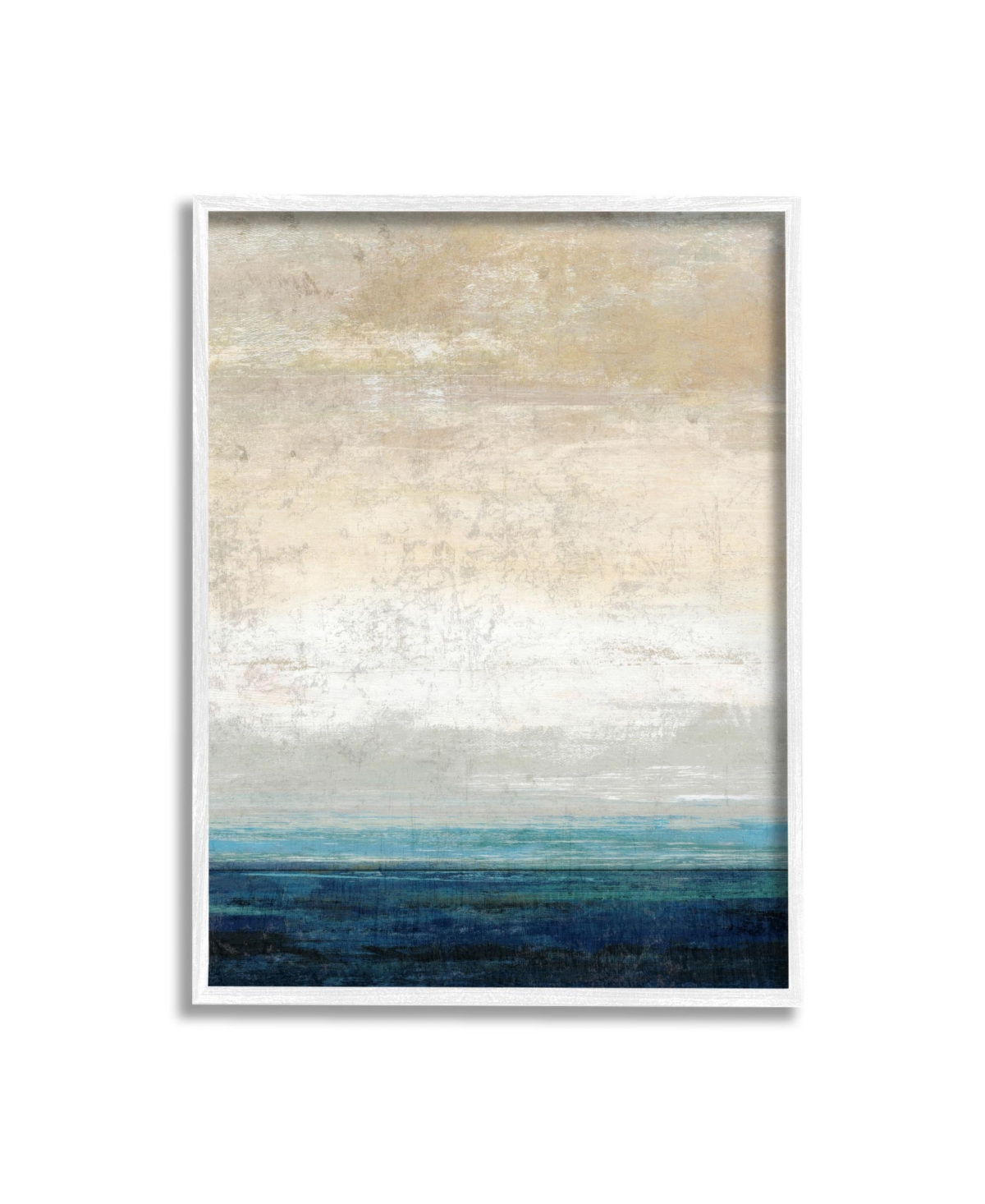 Stupell Industries Sea Horizon Abstract Sky Framed Giclee Art, 24" X 1.5" X 30" In Multi-color