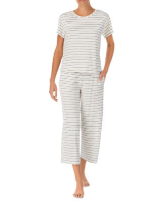 Sanctuary - Women's 2-Pc. Textured Stripe Wide-Leg Pajamas Set
