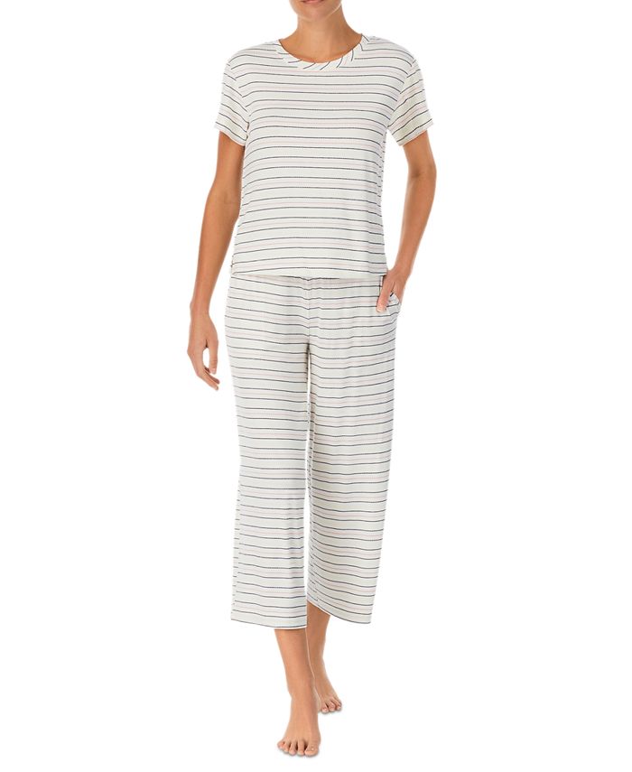Sanctuary Women's 2-Pc. Textured Stripe Wide-Leg Pajamas Set - Macy's