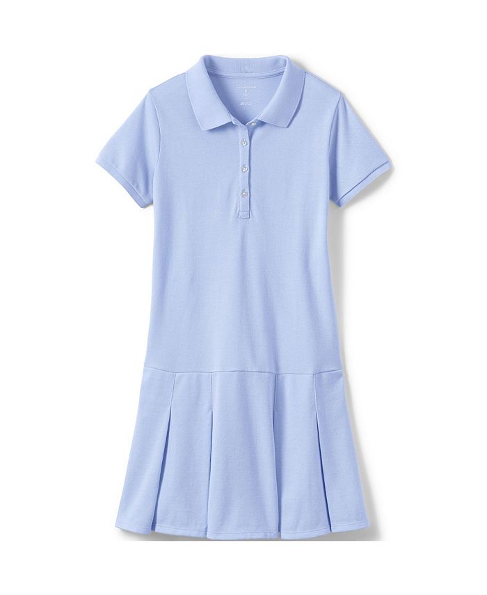 Lands' End School Uniform Girls Plus Short Sleeve Mesh Polo Dress at the Knee Macy's