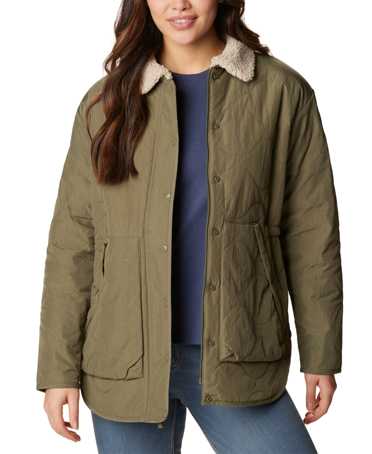 Columbia Women's Birchwood Quilted Jacket In Stone Green