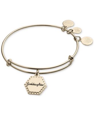 Alex and Ani - Gold-Tone Goddaughter Charm Bangle Bracelet