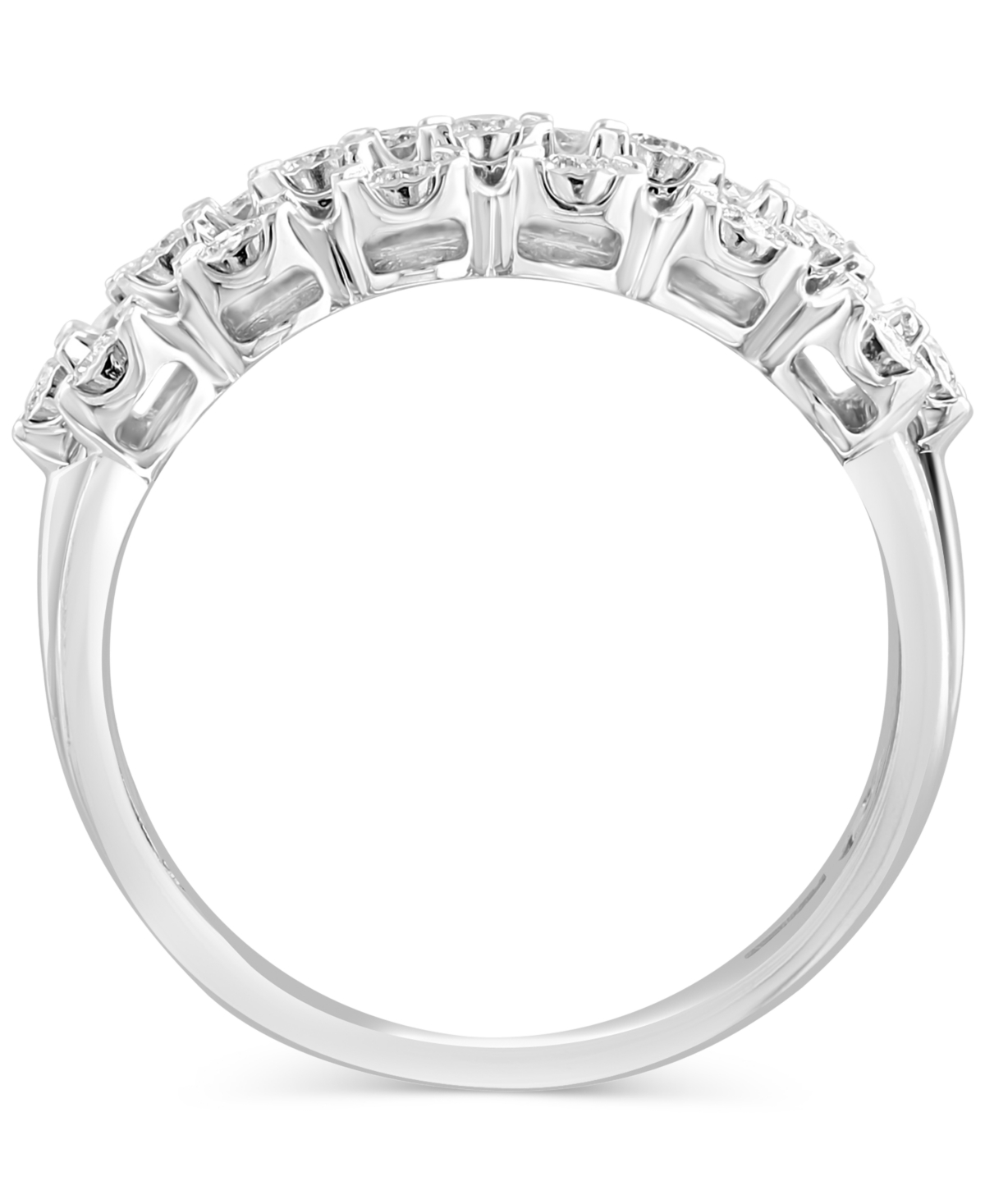 Effy Diamond Triple Row Openwork Ring (1/2 ct. t.w.) in 14k White Gold - 14K White Gold