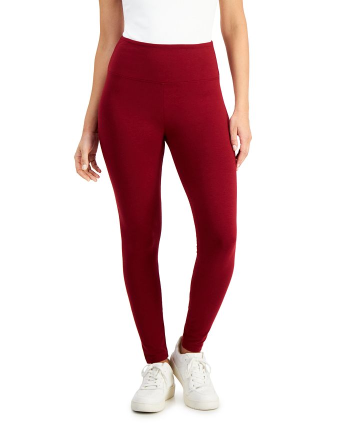HMGYH satina high waisted leggings for women Solid High Rise Tailored Pants  (Color : Burgundy, Size : 2XL)