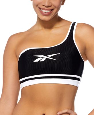 Reebok - Women's One-Shoulder Ribbed Bikini Top