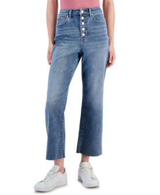 Tinseltown - Juniors' Button-Fly Ankle Flare-Leg Jeans