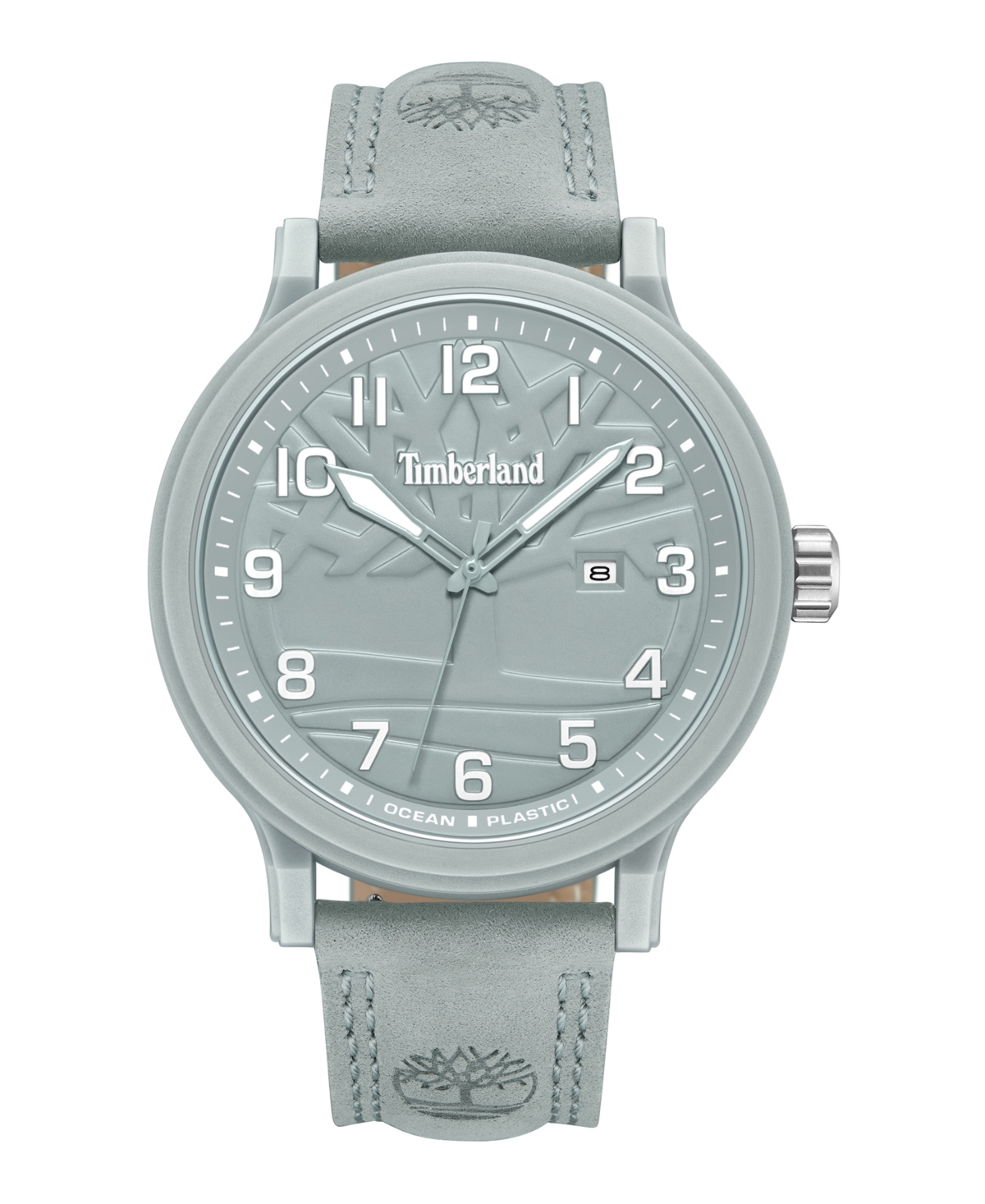 Shop Timberland Men's Quartz Driscoll Plastic Gray Genuine Leather Watch 46mm