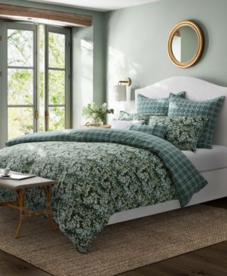 Bramble Floral Cotton Reversible Duvet Cover Sets