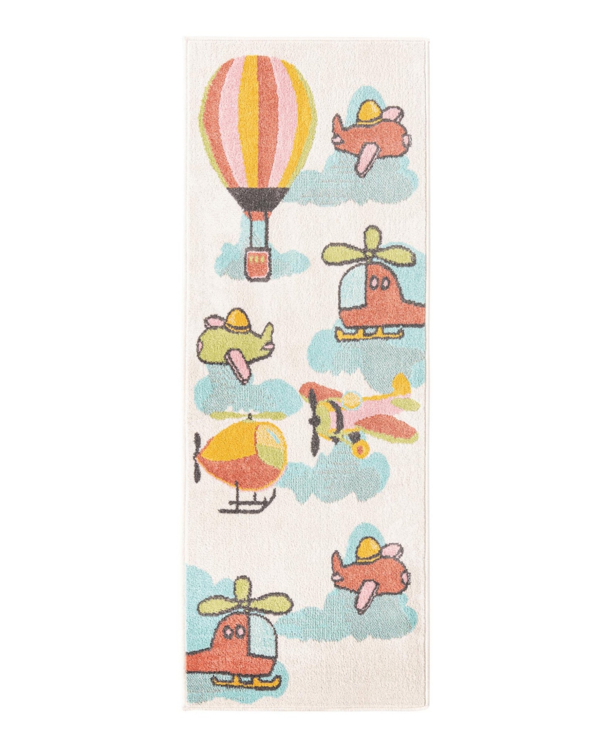 Bayshore Home Campy Kids Flying High 2'2" X 6' Runner Area Rug In Multi