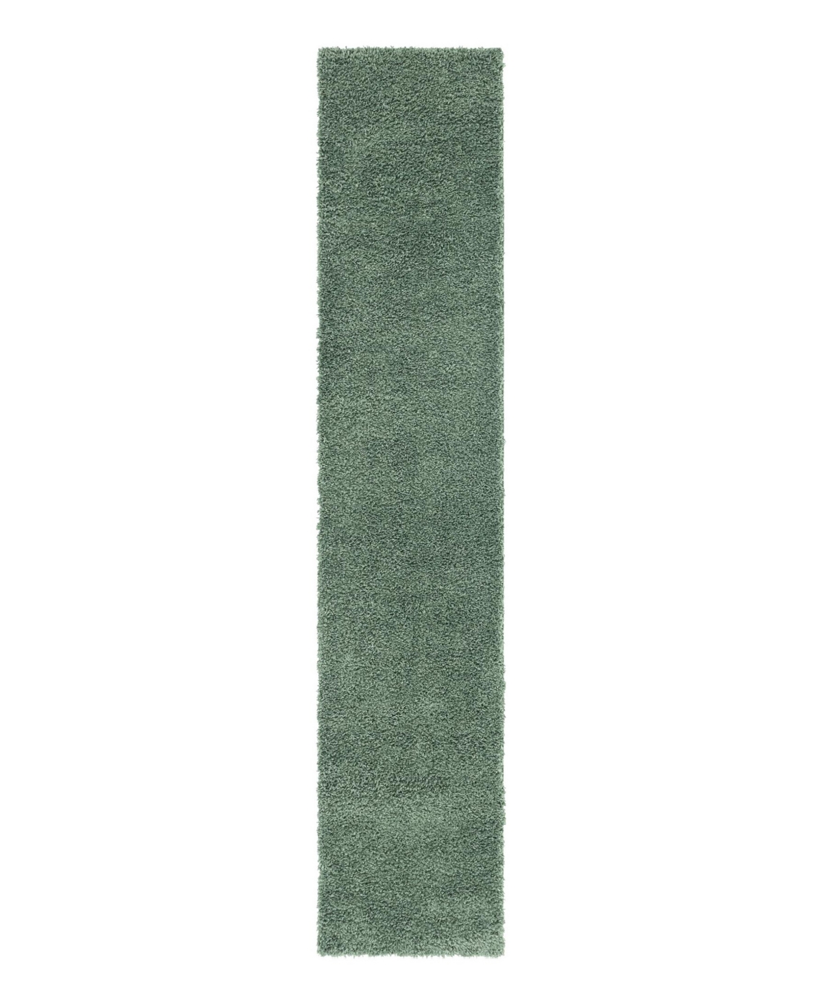 Bayshore Home Canton Shag Solid 2'7" X 13' Runner Area Rug In Sage